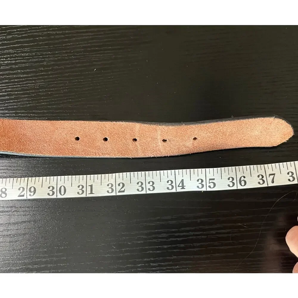 Vintage 90's-style Preppy Suede Leather Belt